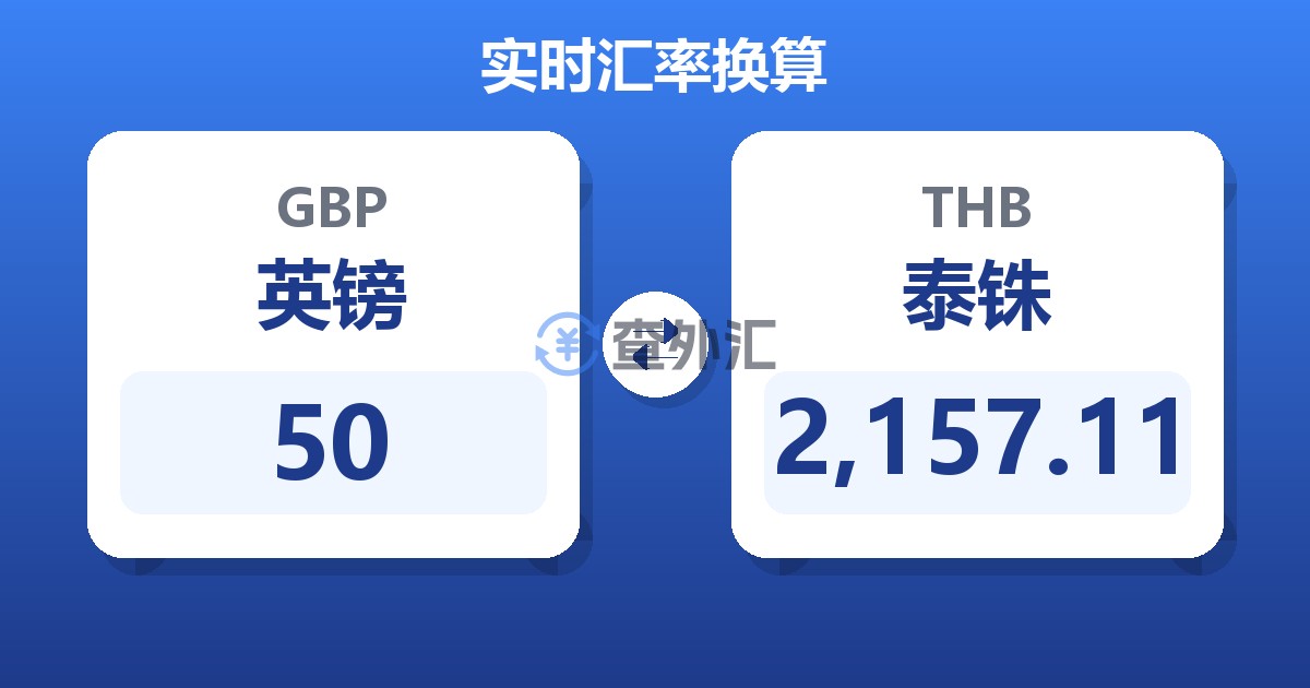 50英镑兑泰铢