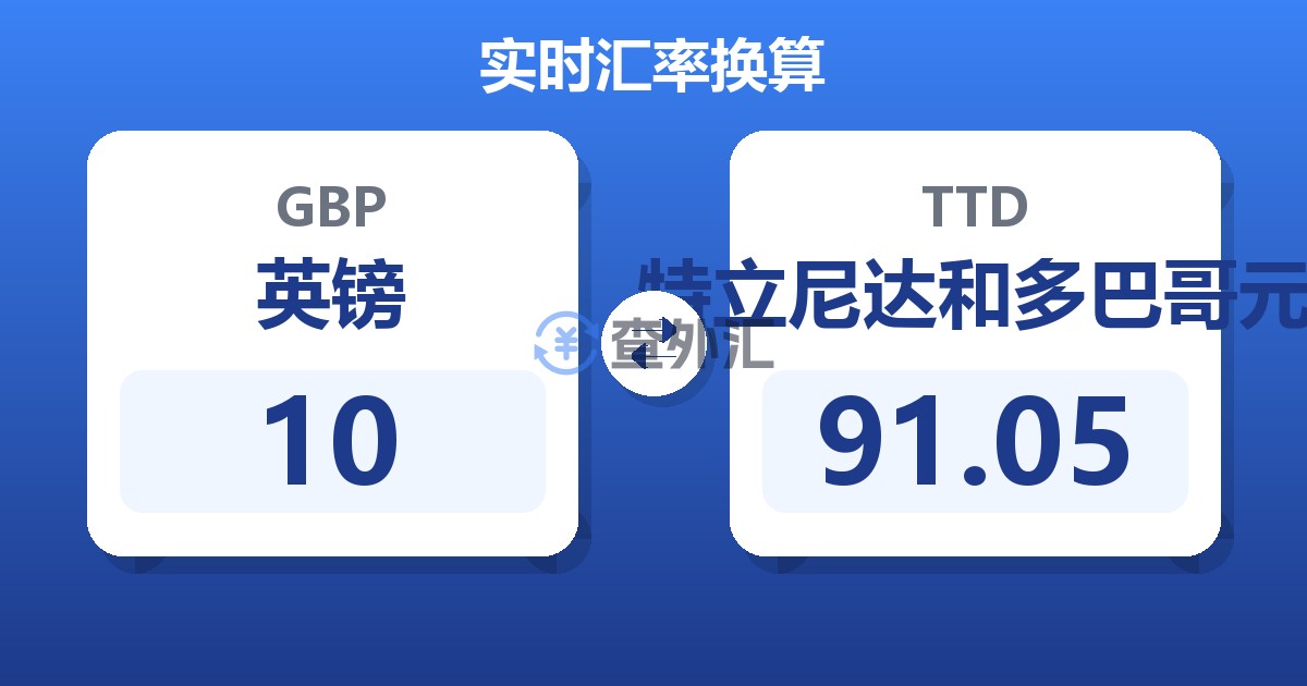 10英镑兑特立尼达和多巴哥元