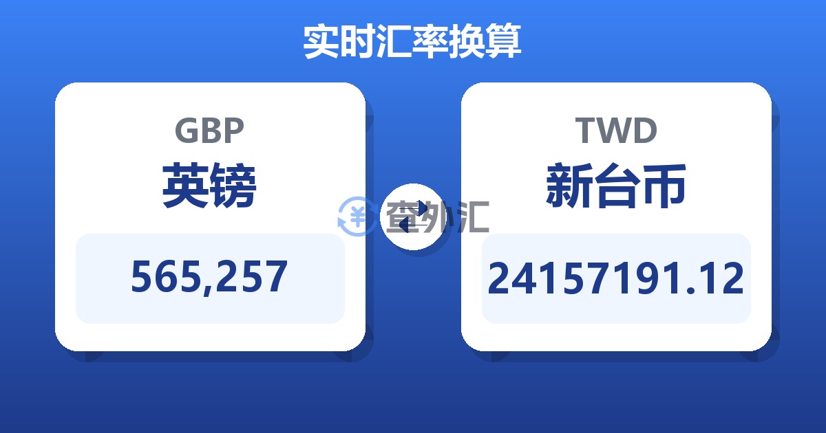 565,257英镑兑新台币
