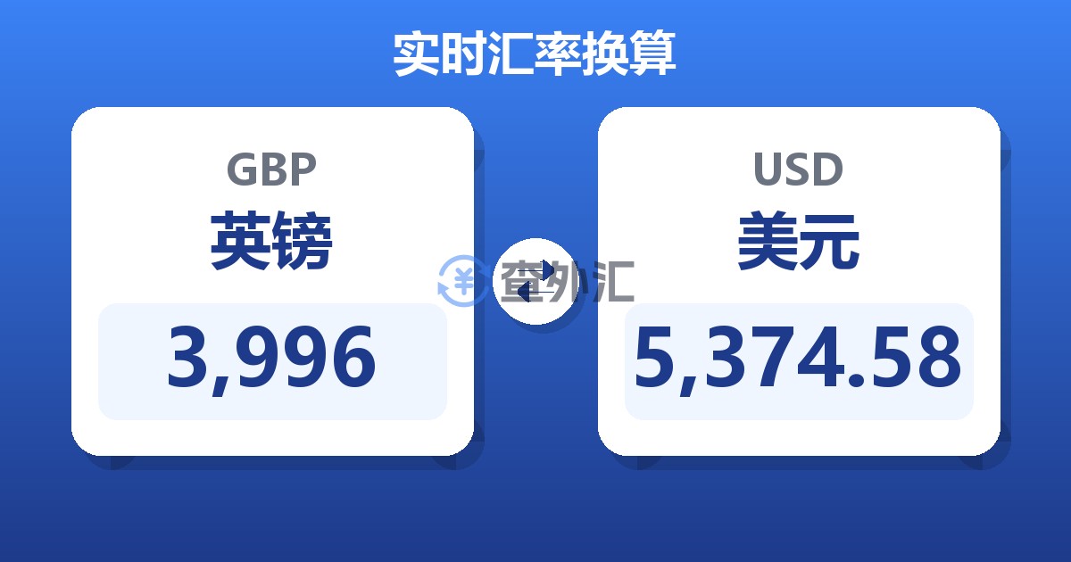 3,996英镑兑美元