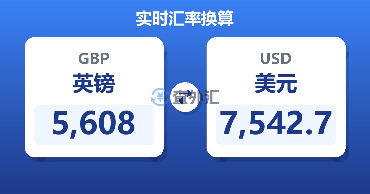 5,608英镑兑美元