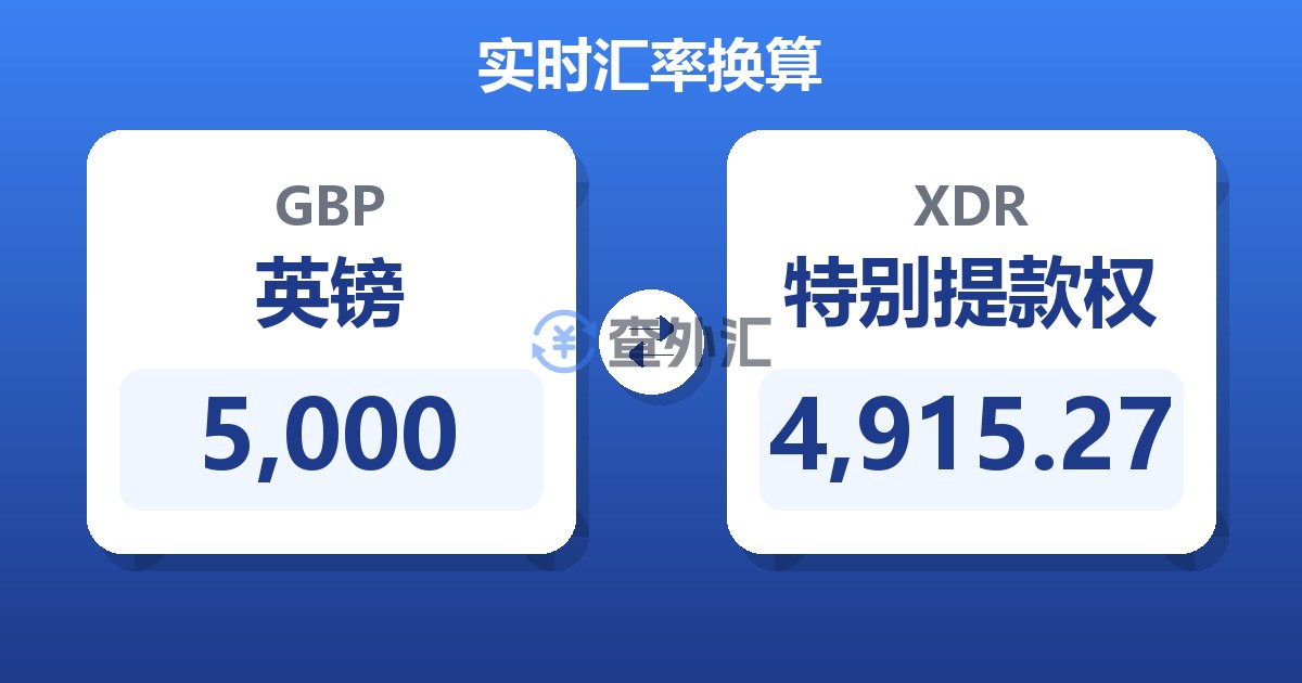 5,000英镑兑特别提款权