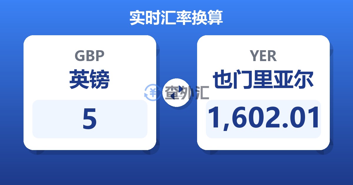 5英镑兑也门里亚尔