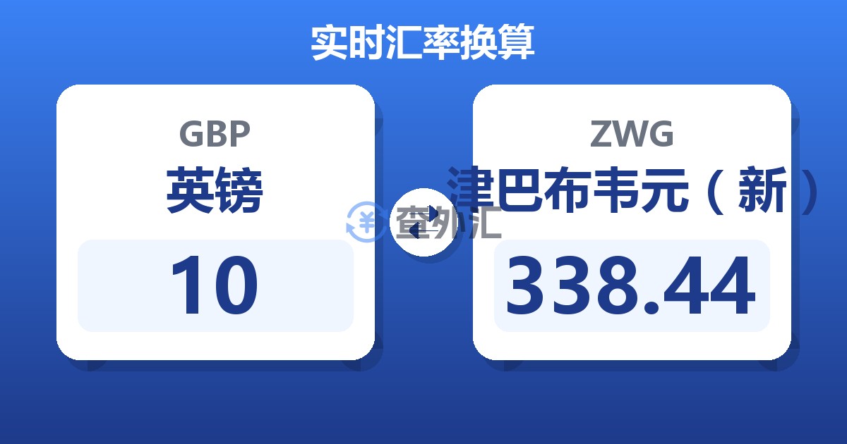10英镑兑津巴布韦元（新）