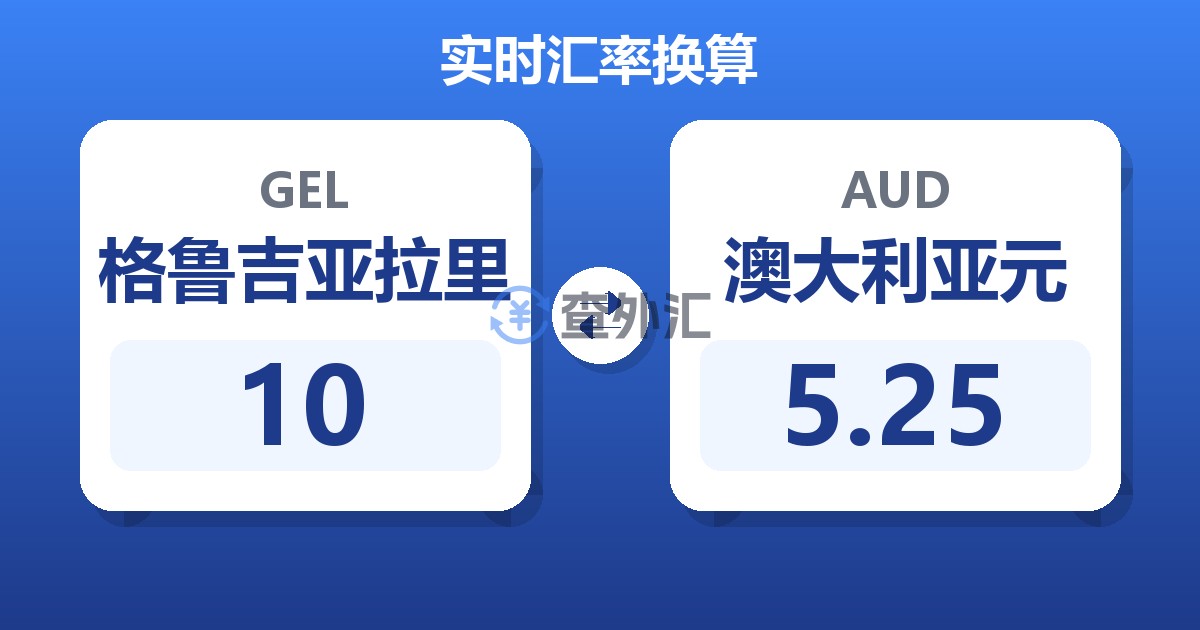 10格鲁吉亚拉里兑澳大利亚元