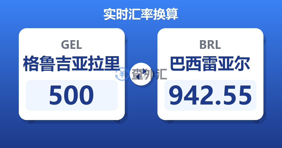 500格鲁吉亚拉里兑巴西雷亚尔