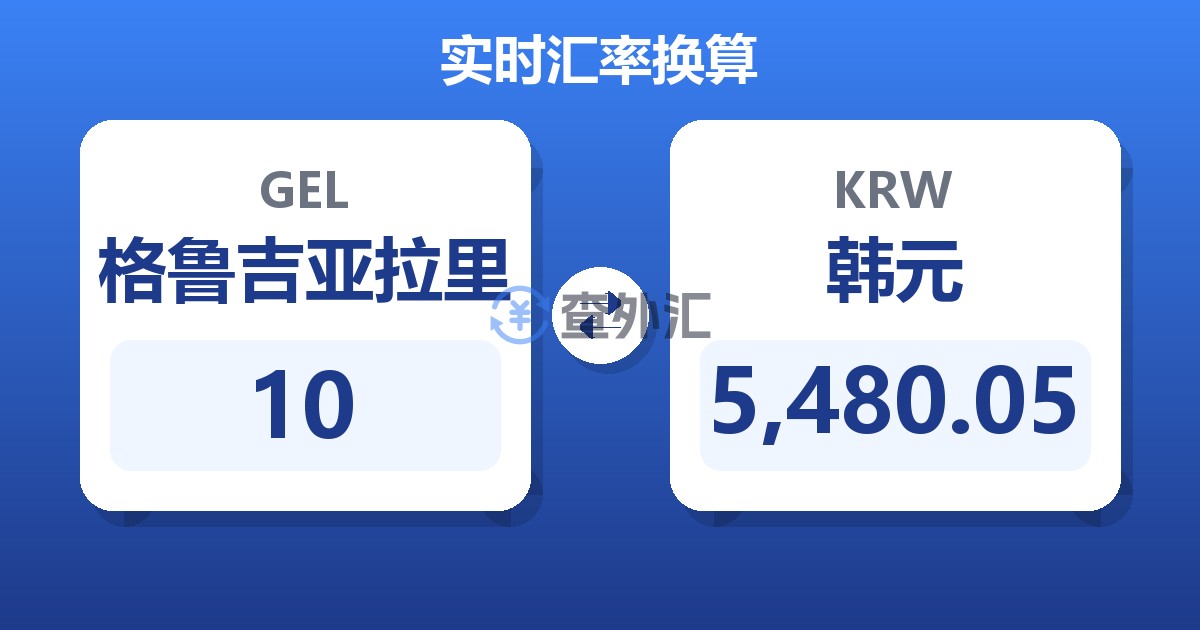 10格鲁吉亚拉里兑韩元