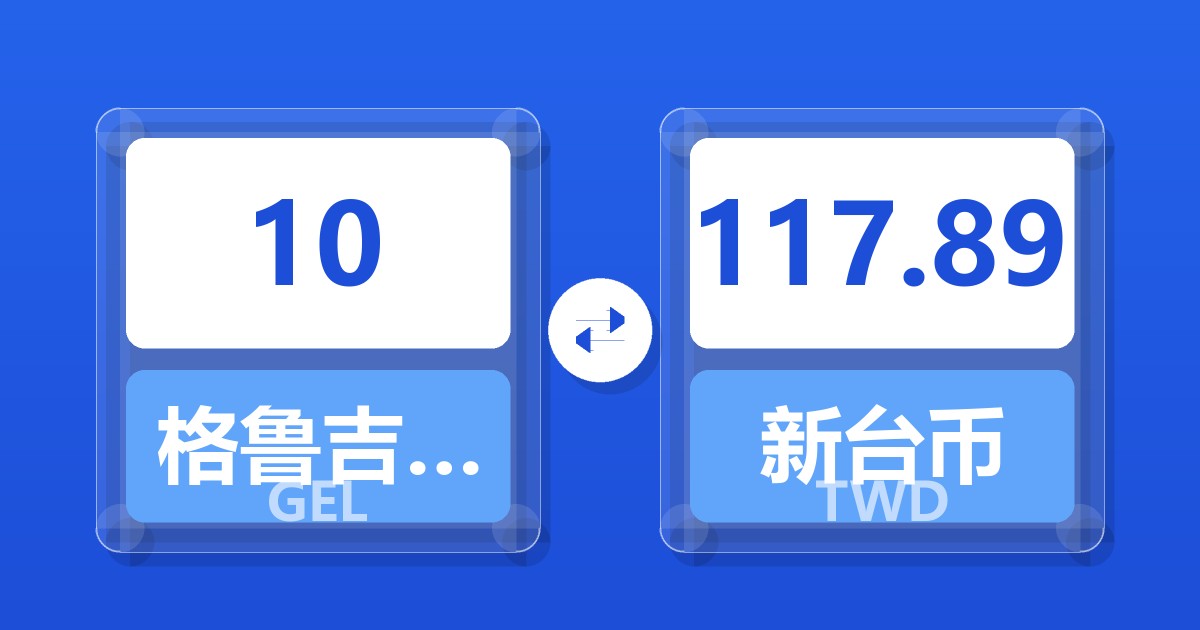 10格鲁吉亚拉里兑新台币