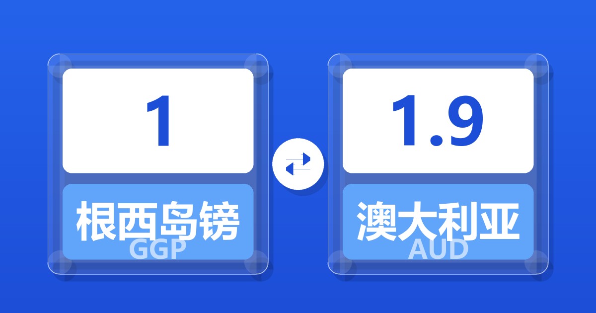 1根西岛镑兑澳大利亚元