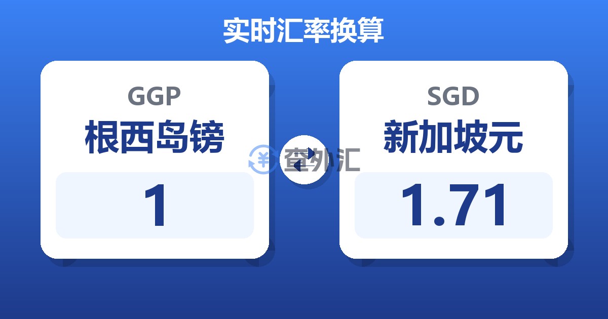 1根西岛镑兑新加坡元