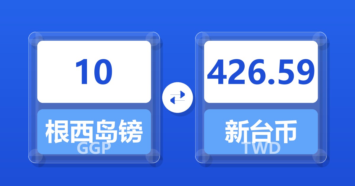 10根西岛镑兑新台币