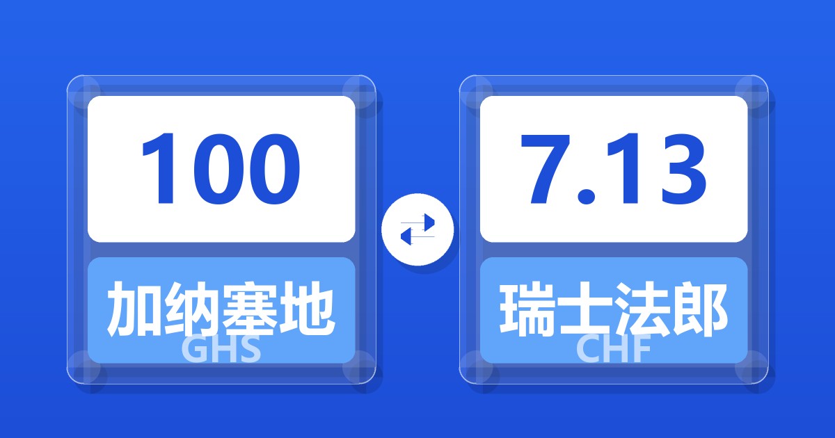 100加纳塞地兑瑞士法郎
