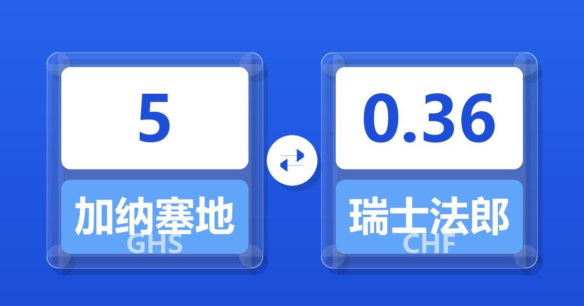 5加纳塞地兑瑞士法郎