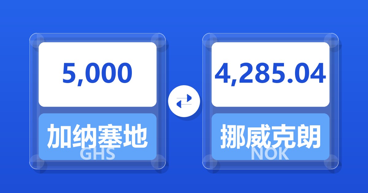 5,000加纳塞地兑挪威克朗