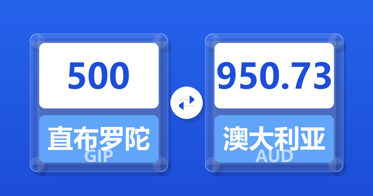 500直布罗陀镑兑澳大利亚元