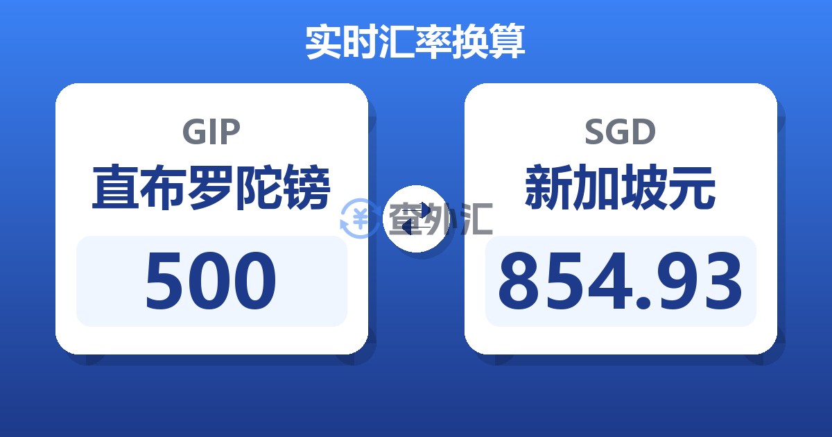 500直布罗陀镑兑新加坡元