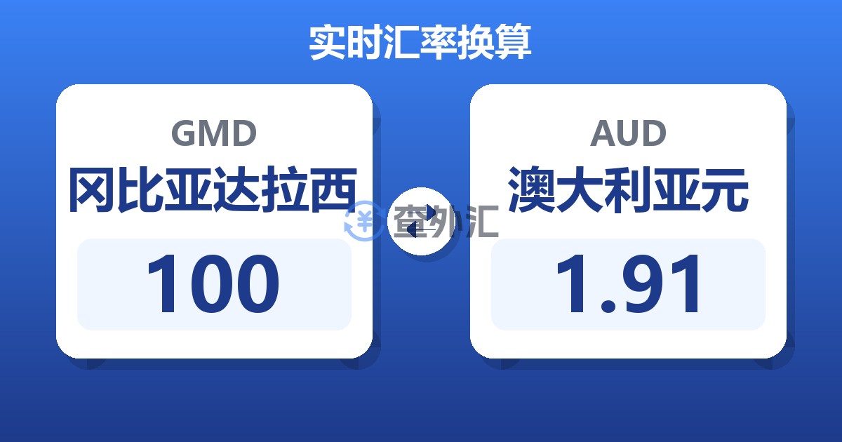 100冈比亚达拉西兑澳大利亚元