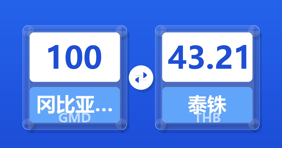 100冈比亚达拉西兑泰铢