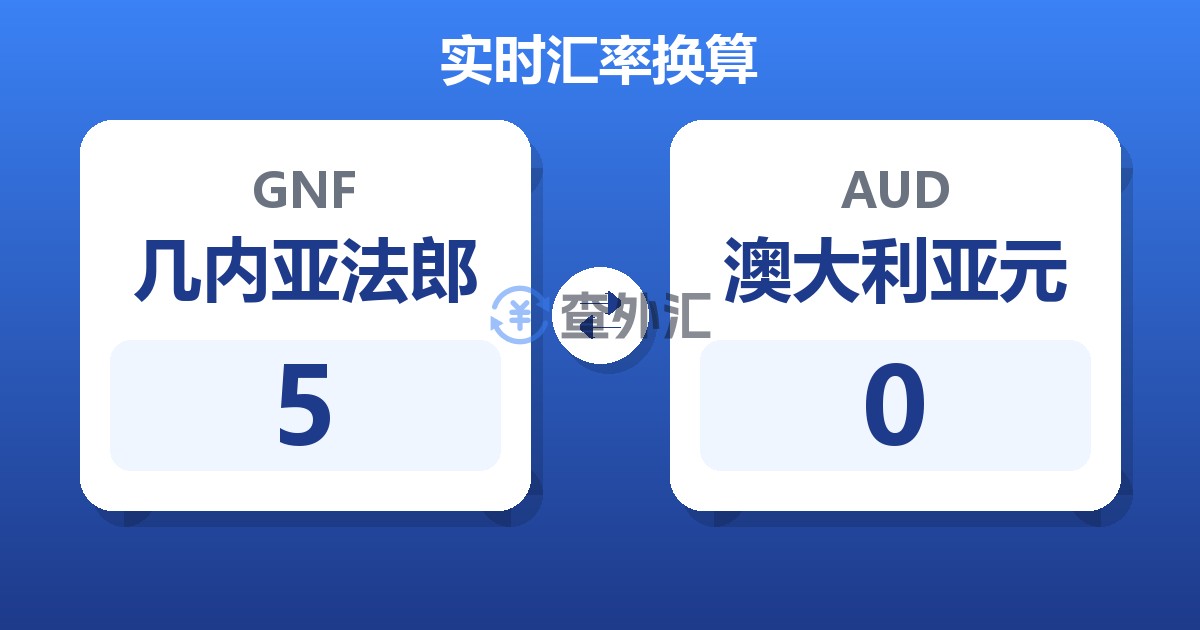 5几内亚法郎兑澳大利亚元