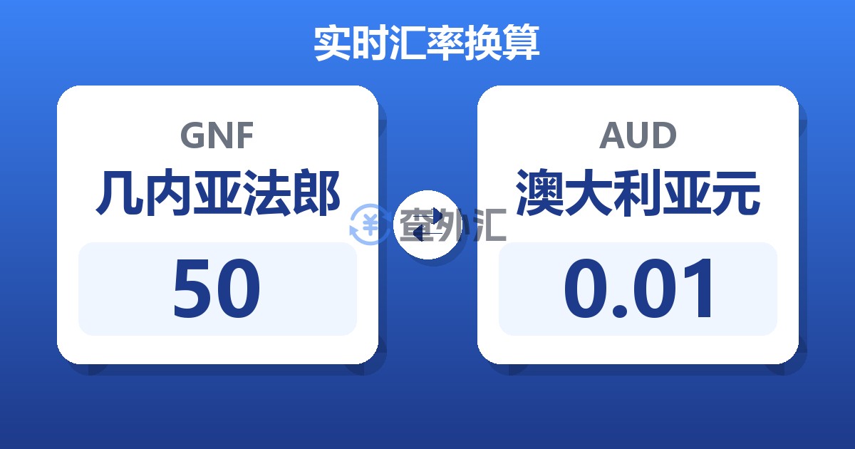 50几内亚法郎兑澳大利亚元