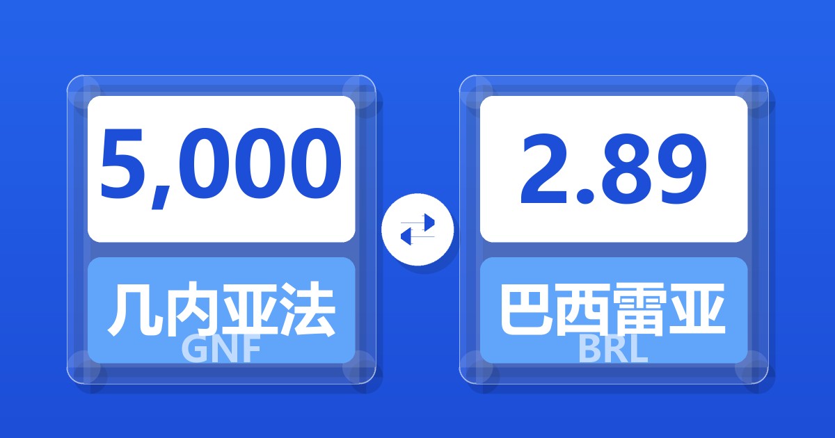 5,000几内亚法郎兑巴西雷亚尔