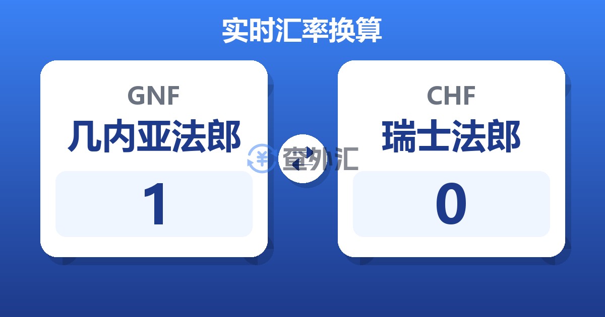 1几内亚法郎兑瑞士法郎