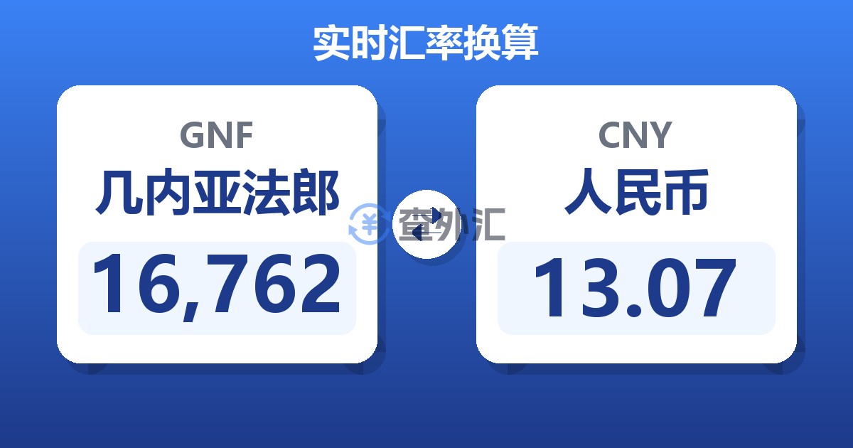 16,762几内亚法郎兑人民币