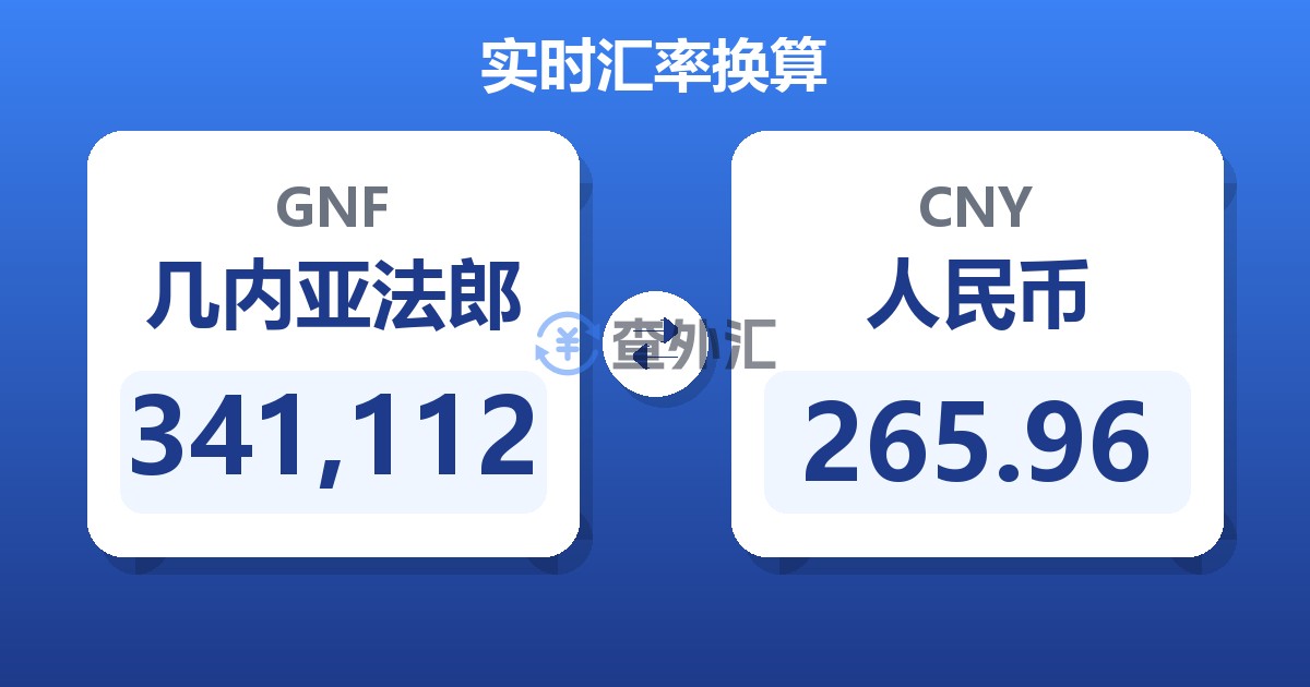 341,112几内亚法郎兑人民币