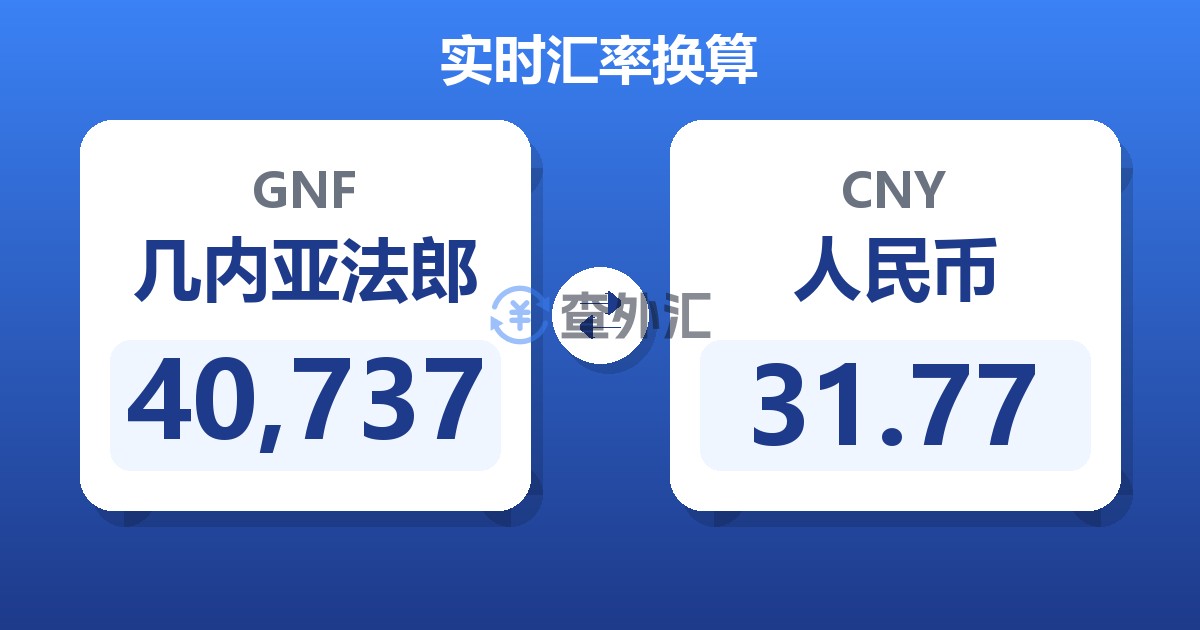 40,737几内亚法郎兑人民币