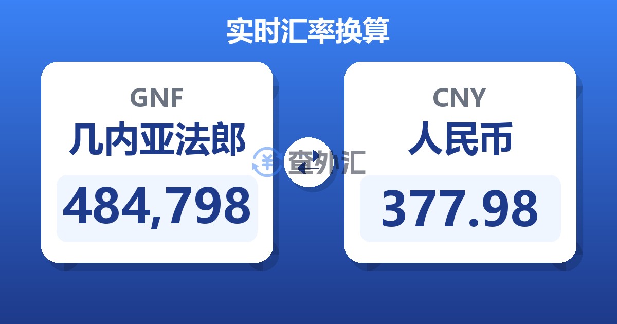 484,798几内亚法郎兑人民币