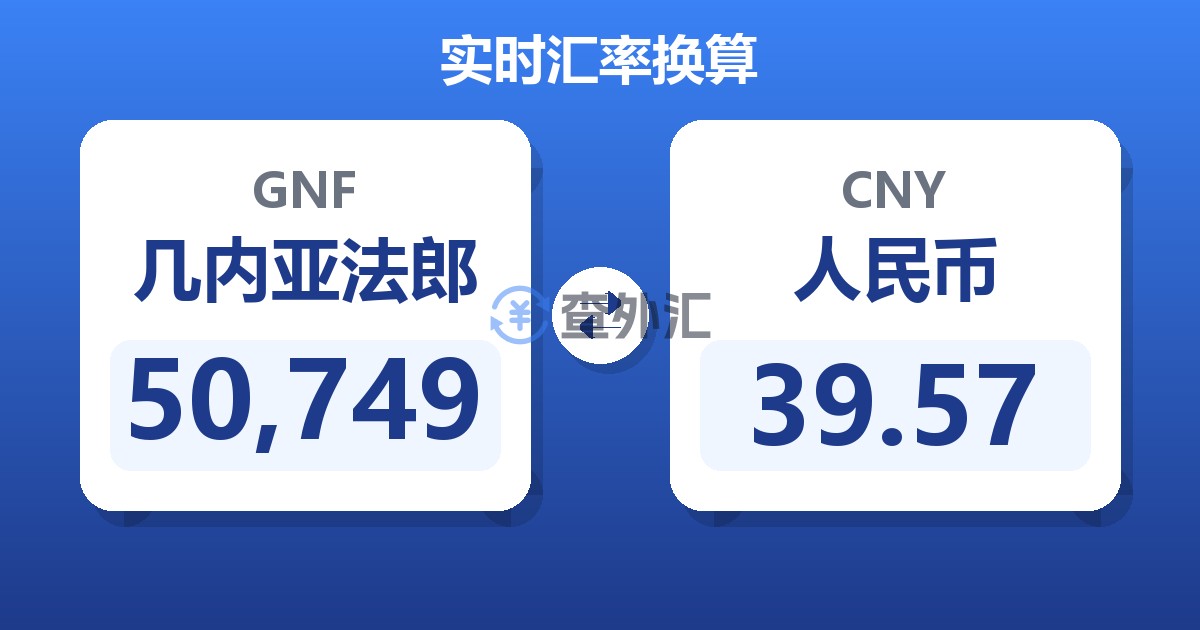 50,749几内亚法郎兑人民币