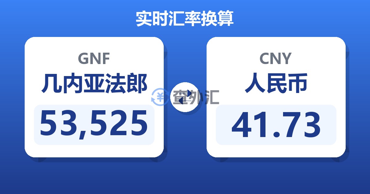 53,525几内亚法郎兑人民币