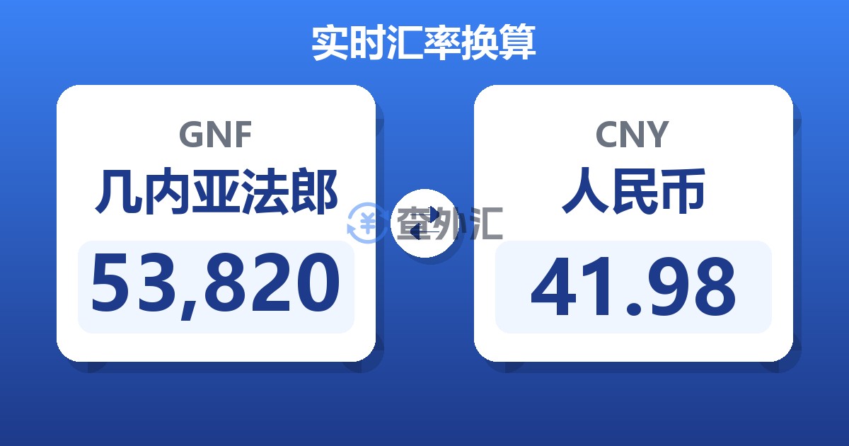 53,820几内亚法郎兑人民币
