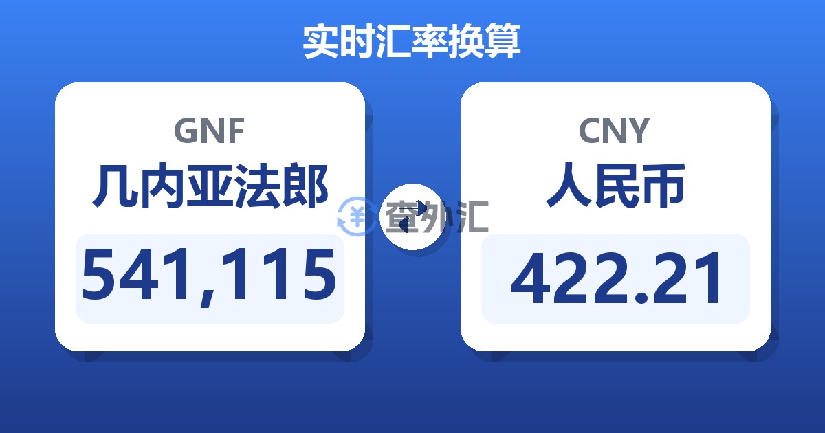 541,115几内亚法郎兑人民币