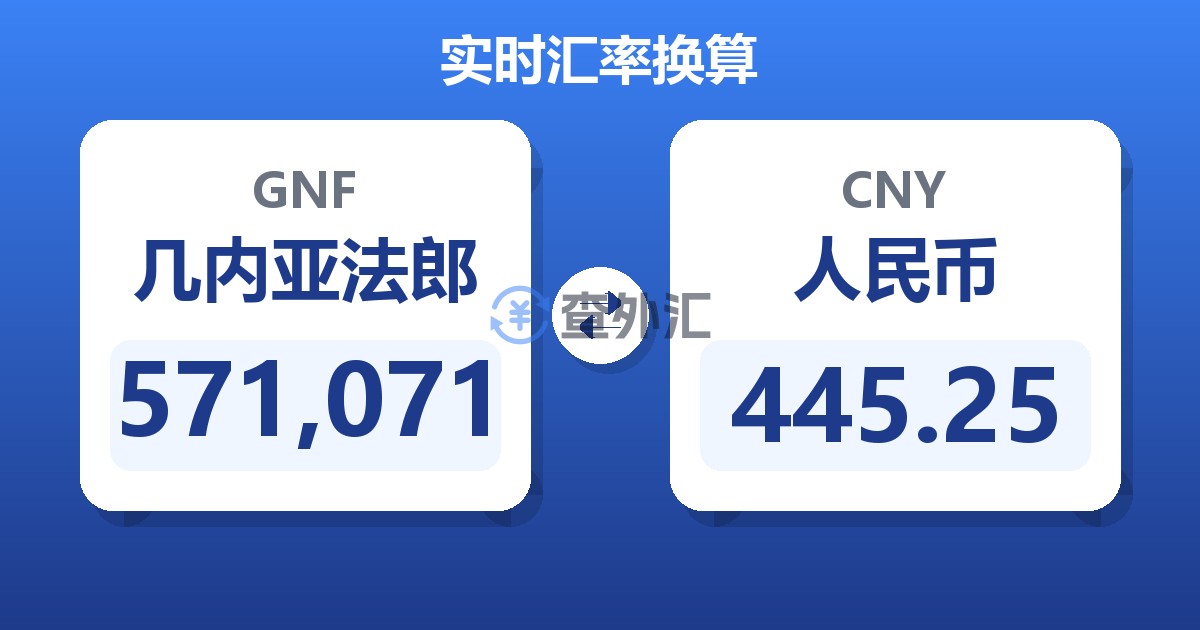 571,071几内亚法郎兑人民币