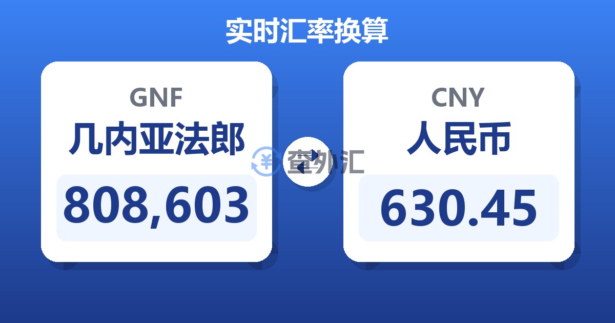 808,603几内亚法郎兑人民币
