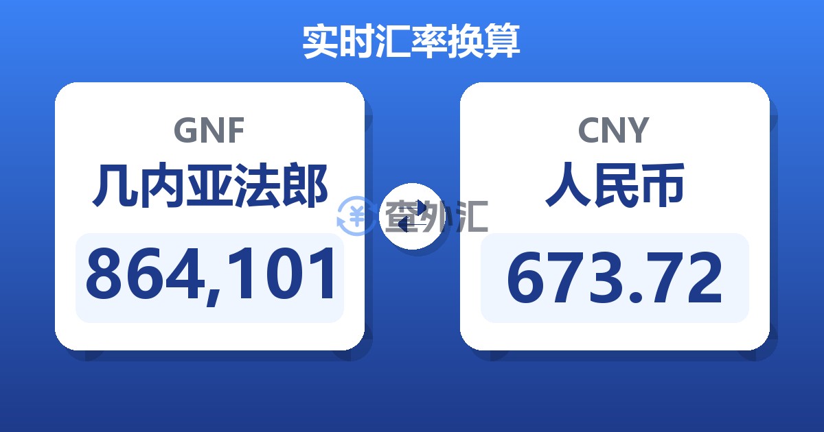 864,101几内亚法郎兑人民币