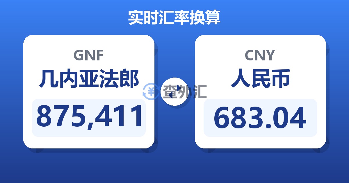 875,411几内亚法郎兑人民币