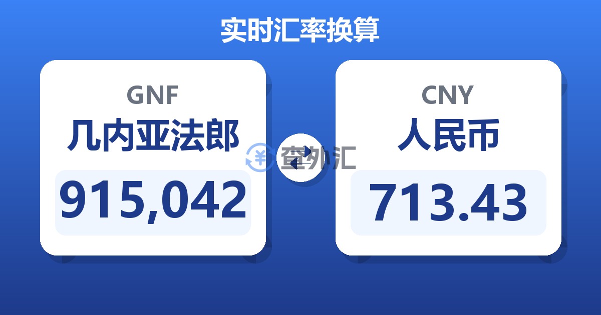 915,042几内亚法郎兑人民币