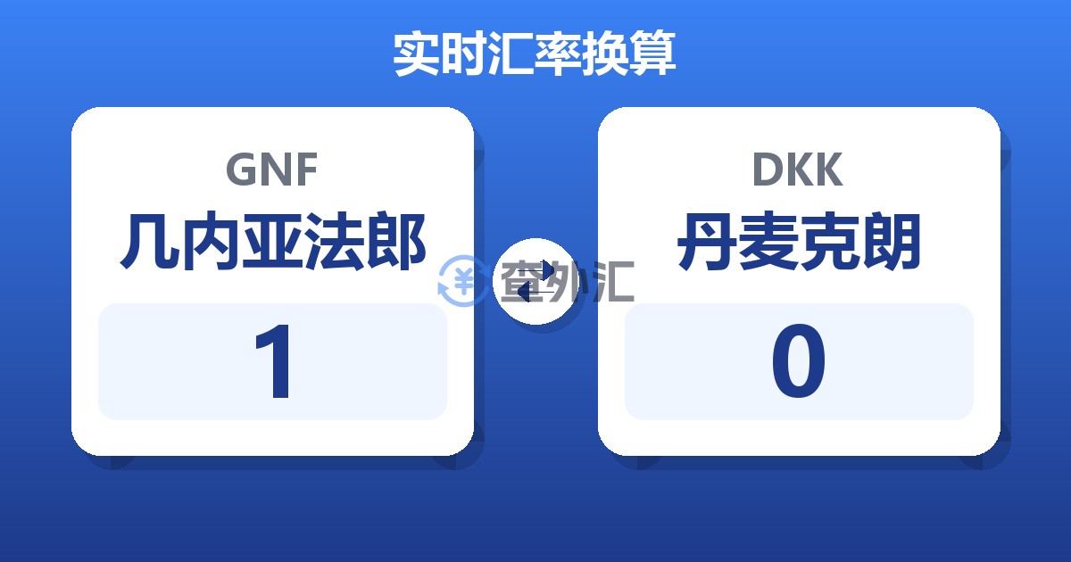 几内亚法郎对丹麦克朗汇率换算器