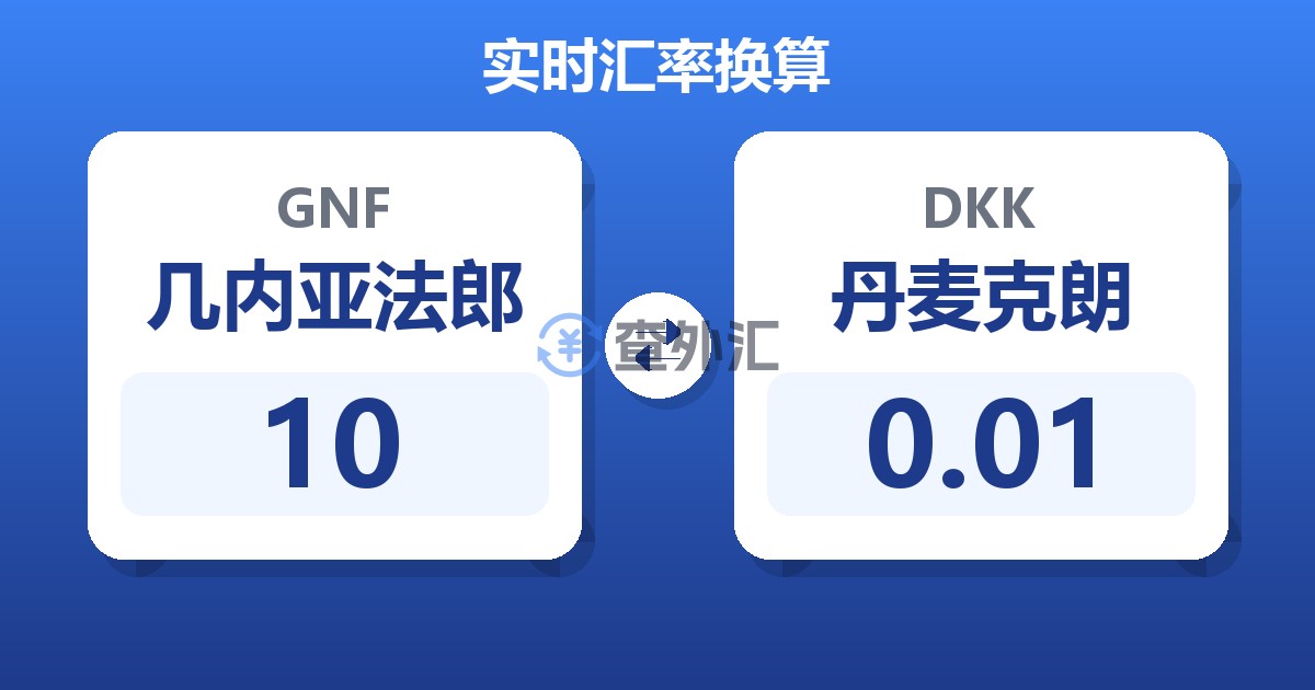 10几内亚法郎兑丹麦克朗