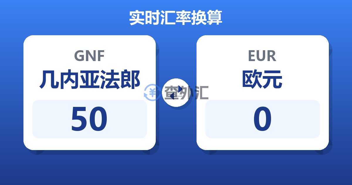 50几内亚法郎兑欧元