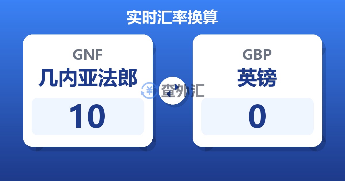 10几内亚法郎兑英镑