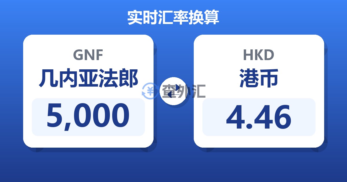 5,000几内亚法郎兑港币