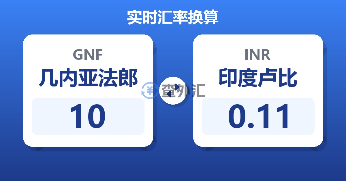 10几内亚法郎兑印度卢比