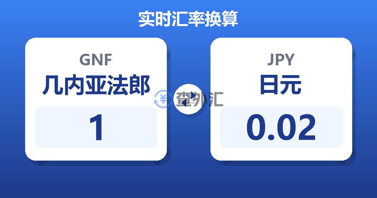 几内亚法郎对日元汇率换算器