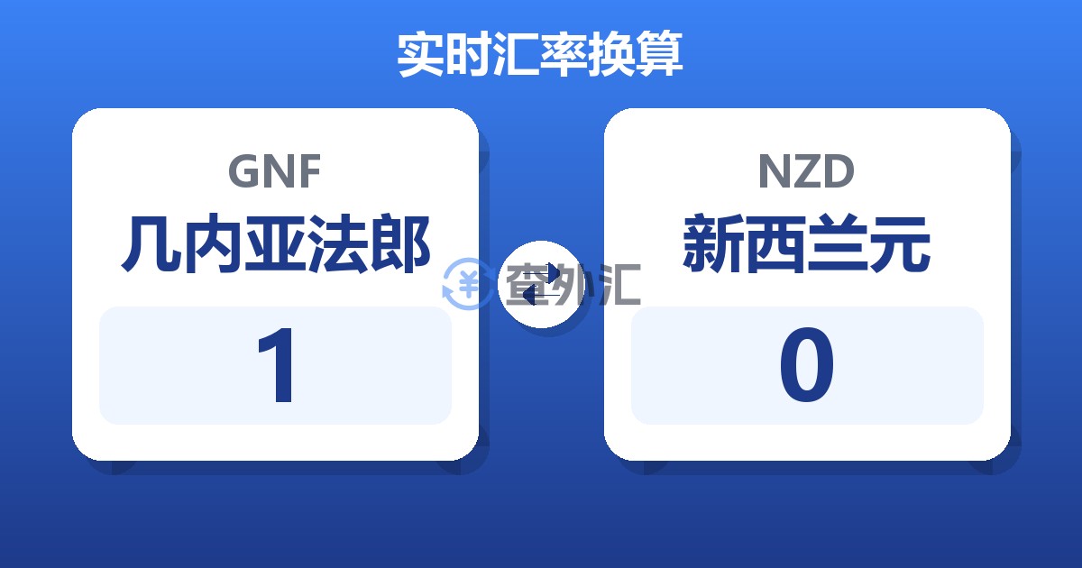 1几内亚法郎兑新西兰元