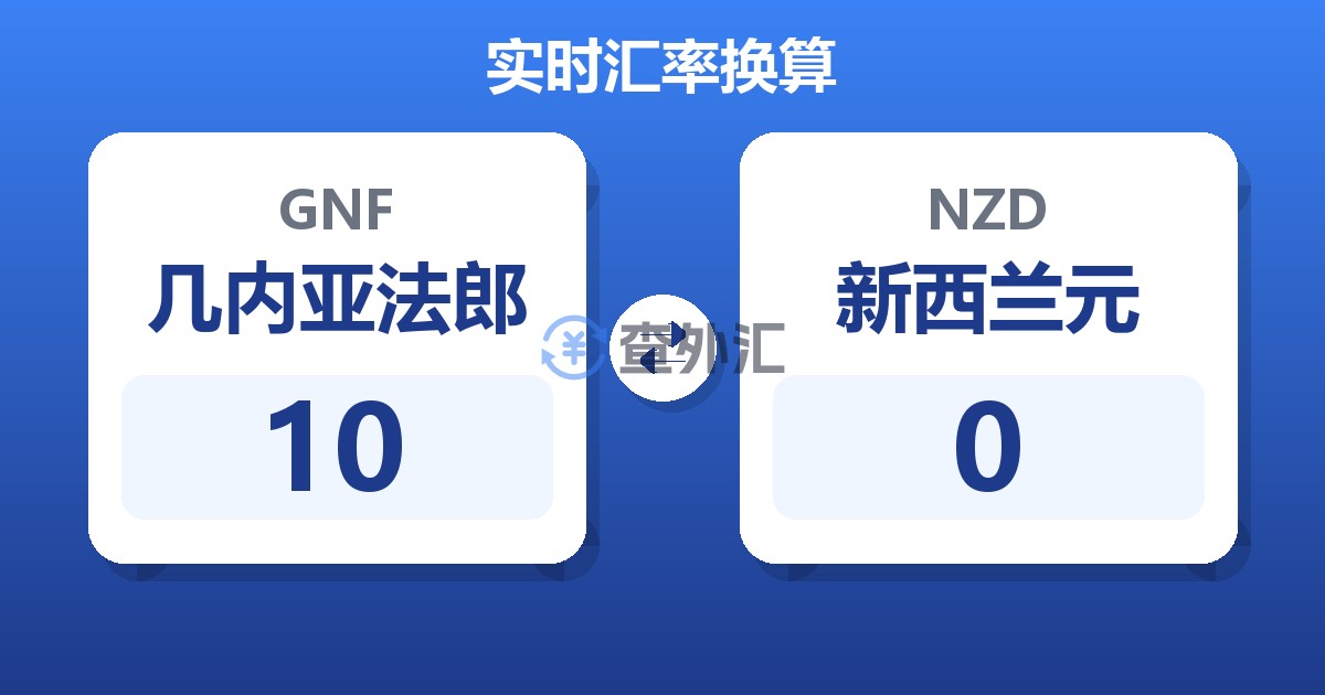 10几内亚法郎兑新西兰元