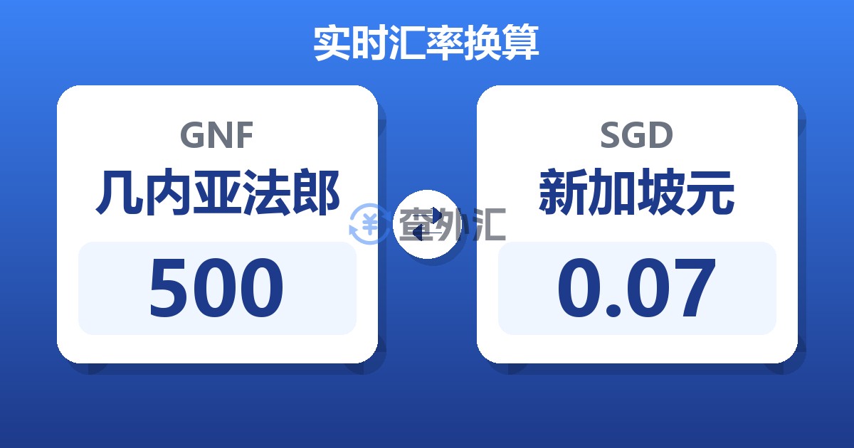 500几内亚法郎兑新加坡元