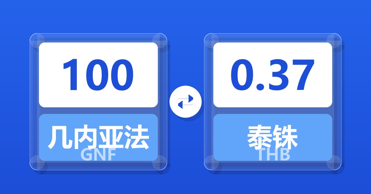 100几内亚法郎兑泰铢